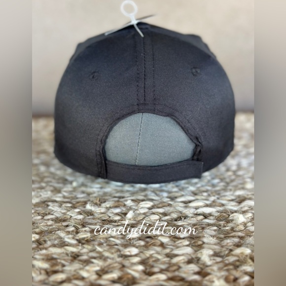 NWT Handmade Black Ball Cap, Animal Print Heart Lined With Crystals - Picture 9 of 10